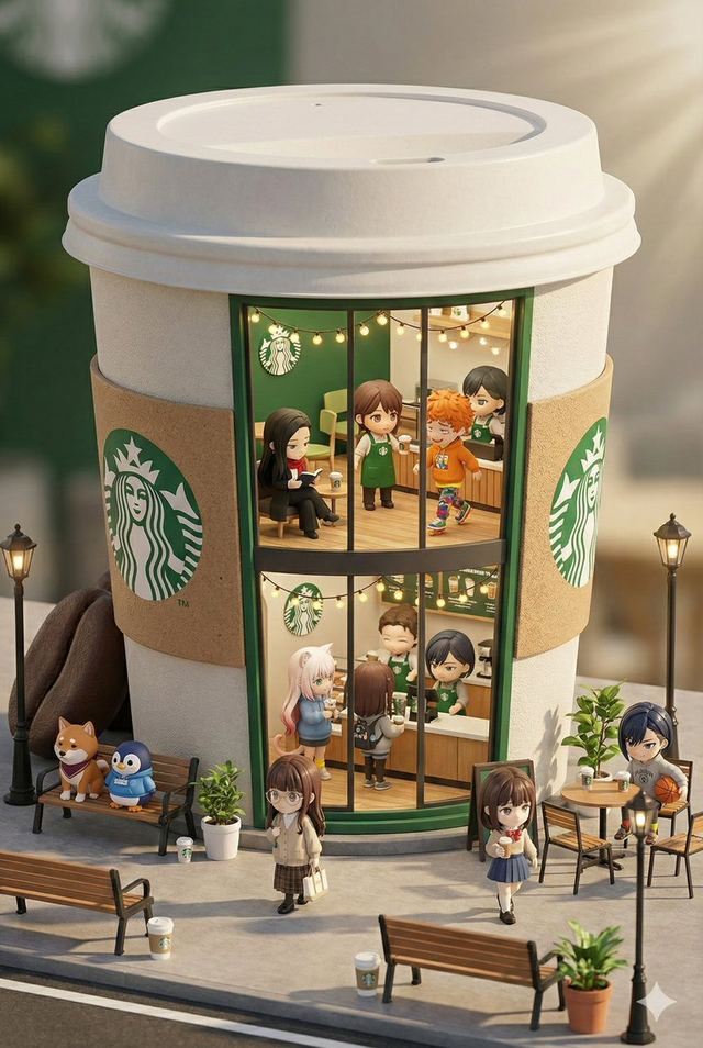 3D chibi miniature brand concept store prompt — AI image prompt sample