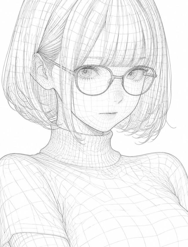 3D Wireframe Illustration Transformation — AI image prompt sample