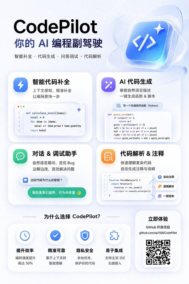 AI Coding Assistant Promo Infographic — AI image prompt sample