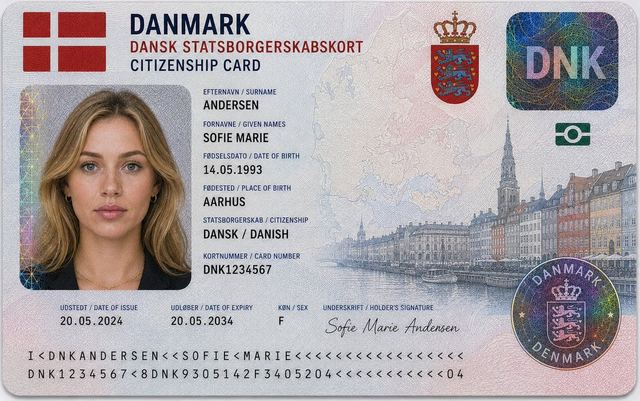 Algerian Identity Card Mockup — AI image prompt sample