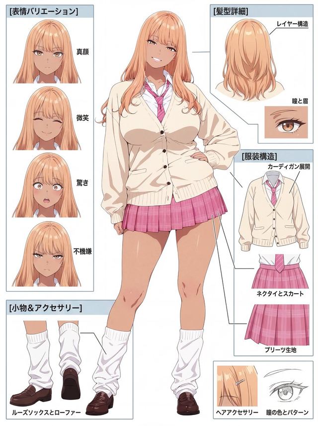 Anime Character Reference Sheet Prompt (Nano Banana 2) — AI image prompt sample