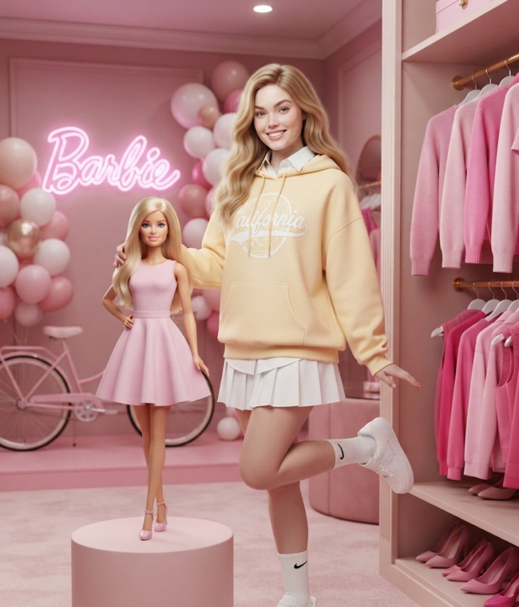 Barbie Boutique Fashion Portrait — AI image prompt sample