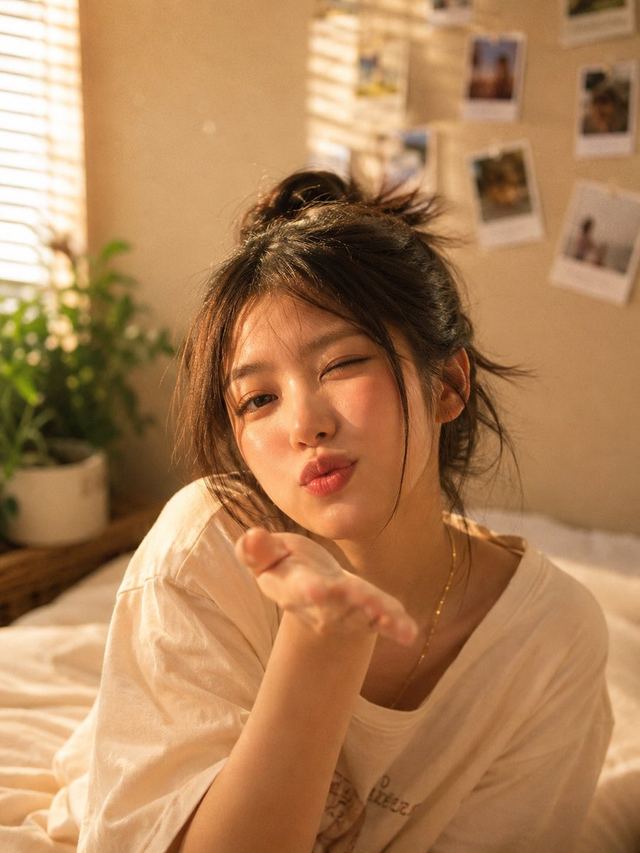 Candid Portrait at Golden Hour — AI image prompt sample