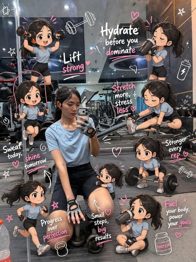 Chibi Mini Versions Photo Edit — AI image prompt sample