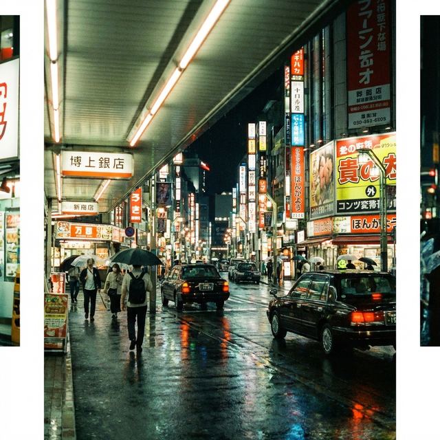 Cinematic Tokyo Street at Night — AI image prompt sample