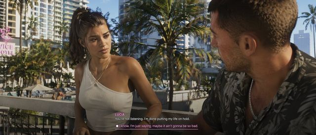 Cinematic Video Game Cutscene with Subtitles — AI image prompt sample