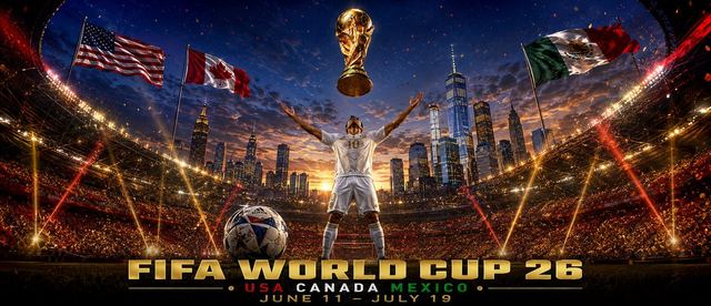 Cinematic World Cup 26 Stadium Poster — AI image prompt sample