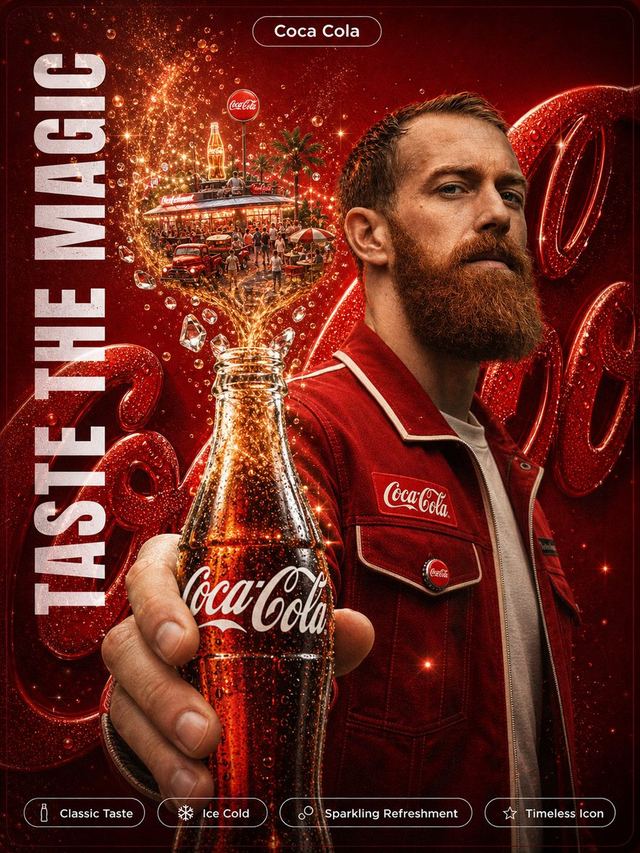 Coca-Cola Magic Poster — AI image prompt sample