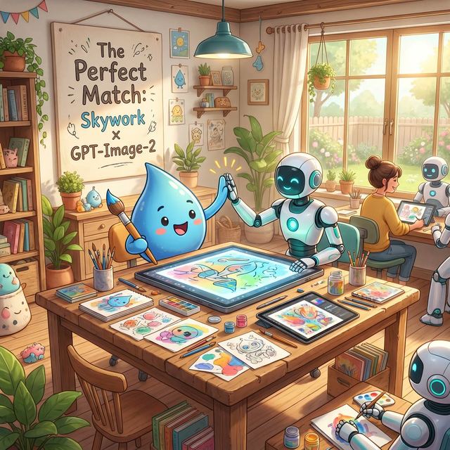 Cozy AI Art Studio Collaboration — AI image prompt sample