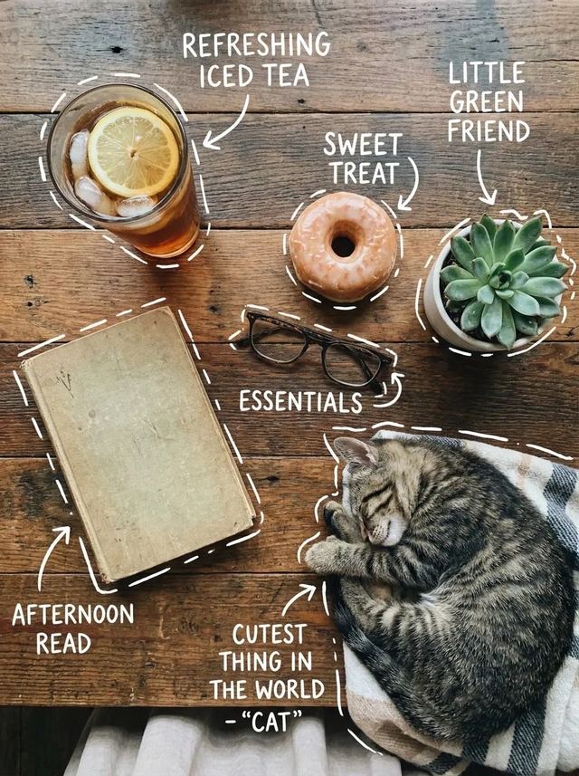 Cozy Tabletop Flat Lay with Doodles — AI image prompt sample