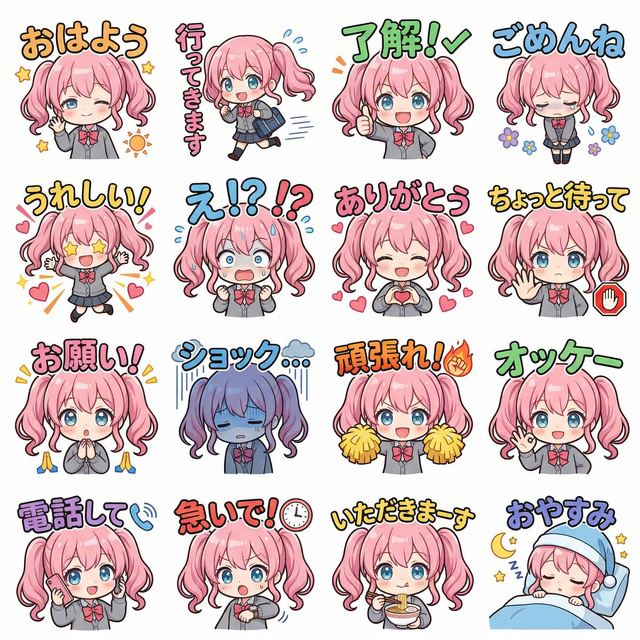 Creating LINE Stickers with Nano Banana 2 — AI image prompt sample