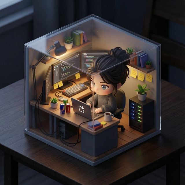 Cute Chibi Diorama Lamp Generator — AI image prompt sample