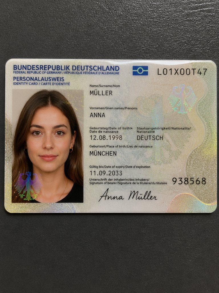 Detailed Identity Card Photography — AI image prompt sample
