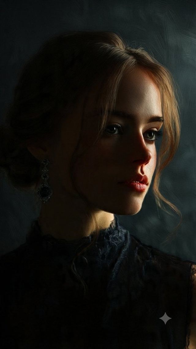 Fine Art Oil Portrait of a Young Woman — AI image prompt sample