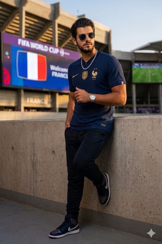 France World Cup Fashion Portrait — AI image prompt sample