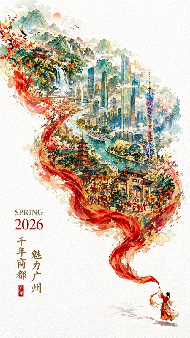 Guangzhou City Promotional Poster — AI image prompt sample