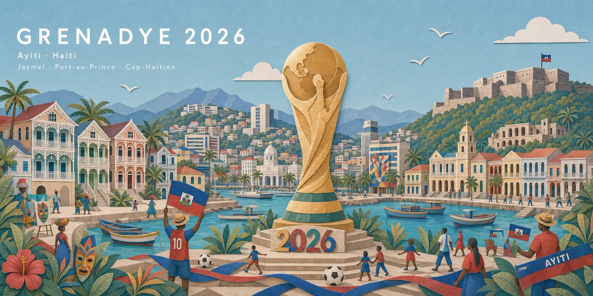 Haitian Football Poster Panorama — AI image prompt sample