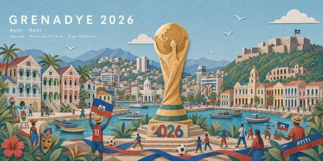 Haitian Football Poster Panorama — AI image prompt sample