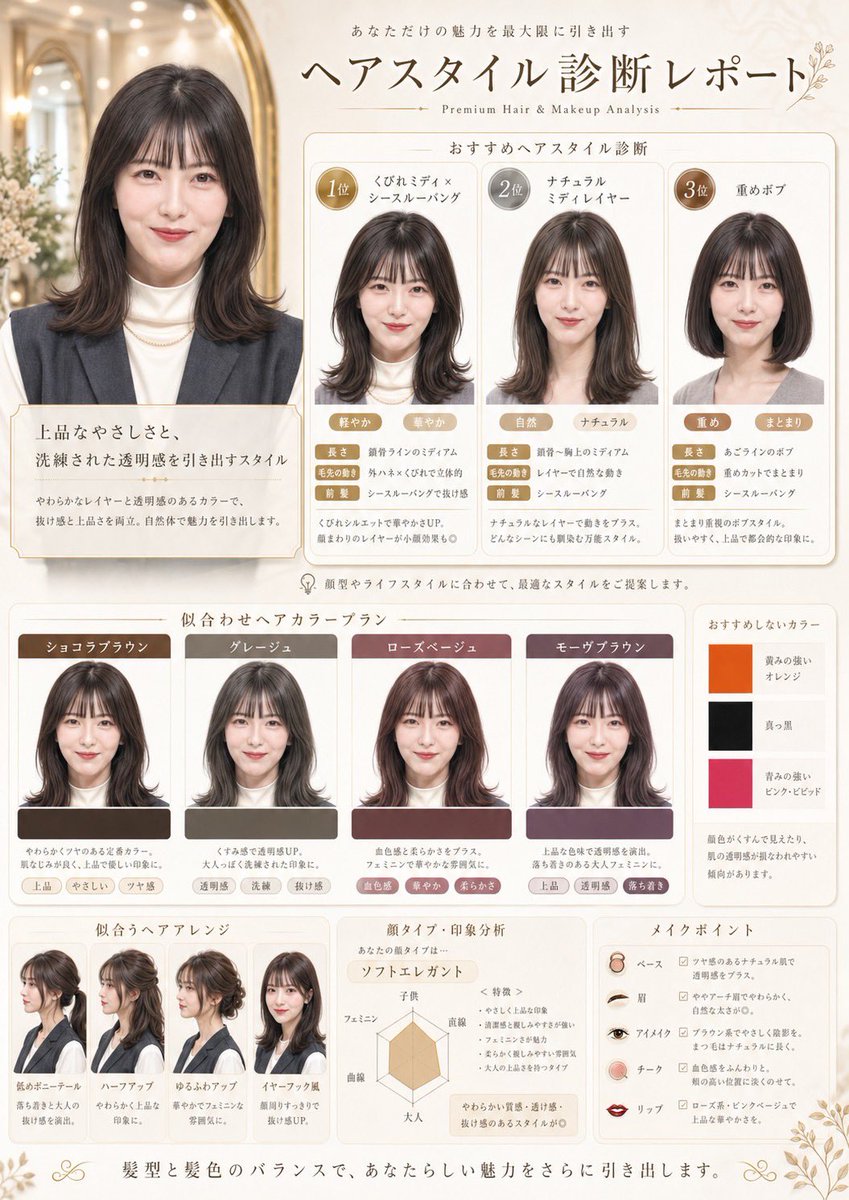 Japanese Hair Diagnosis Salon Poster — AI image prompt sample