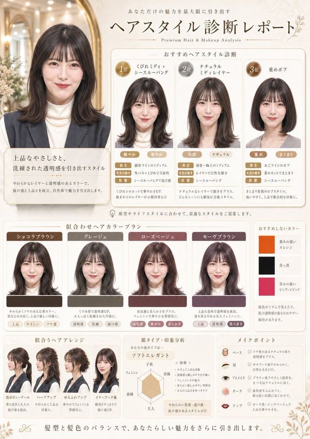 Japanese Hair Diagnosis Salon Poster — AI image prompt sample