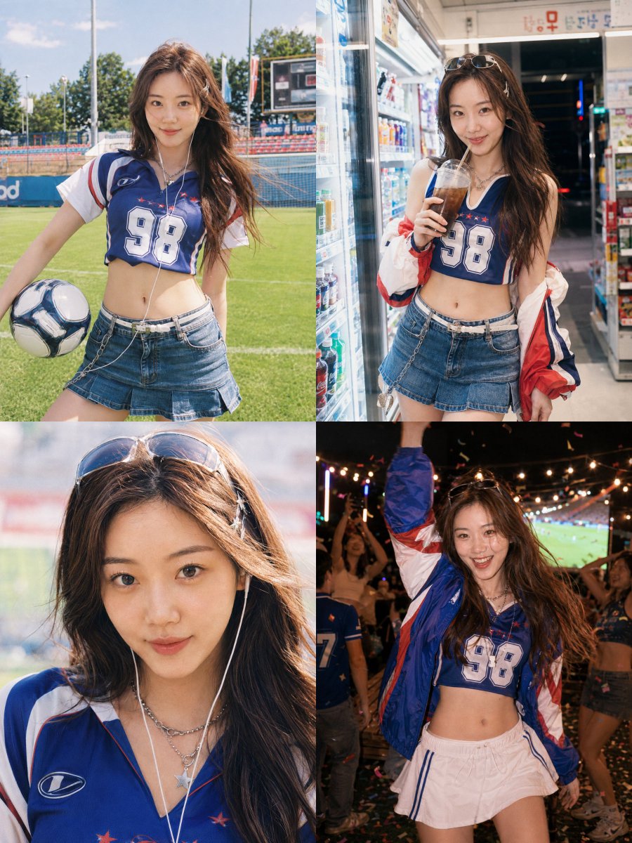Kpop Summer World Cup Photoshoot — AI image prompt sample
