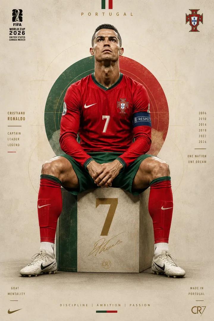 Legendary Portuguese Footballer Portrait — AI image prompt sample