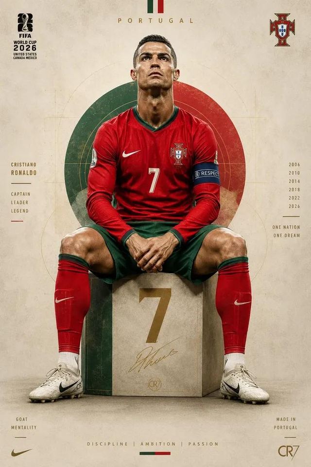 Legendary Portuguese Footballer Portrait — AI image prompt sample