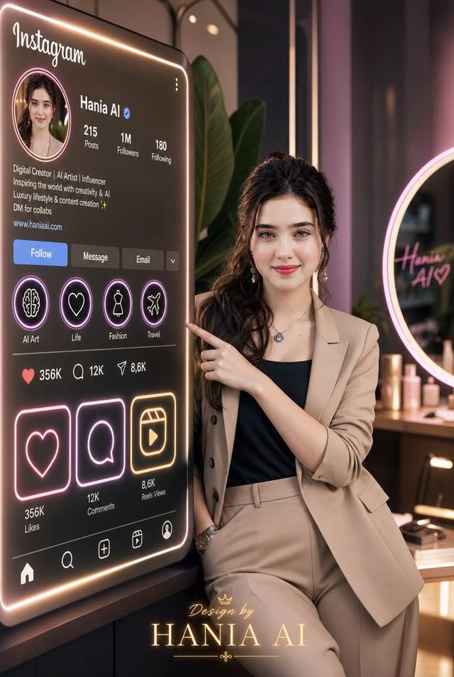 Luxury Instagram Profile Creator Poster — AI image prompt sample