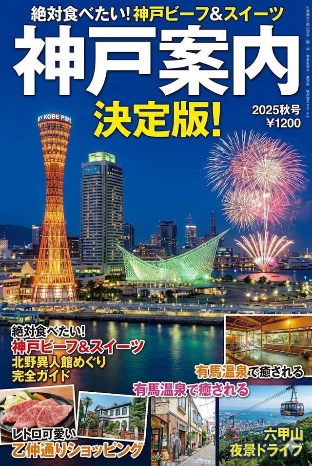 Magazine Cover Generation for Kobe Tourism — AI image prompt sample