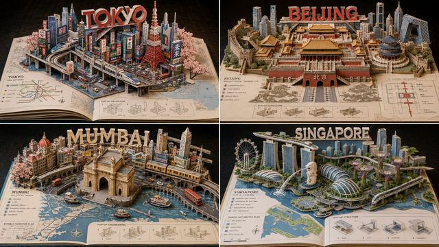 Miniature Pop-up Book Diorama — AI image prompt sample