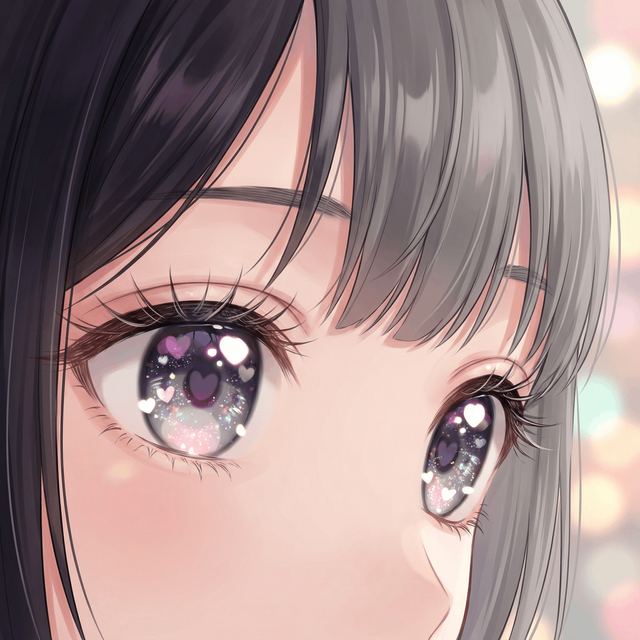 Modern Moe Anime Illustration of a Teenage Girl's Eyes — AI image prompt sample