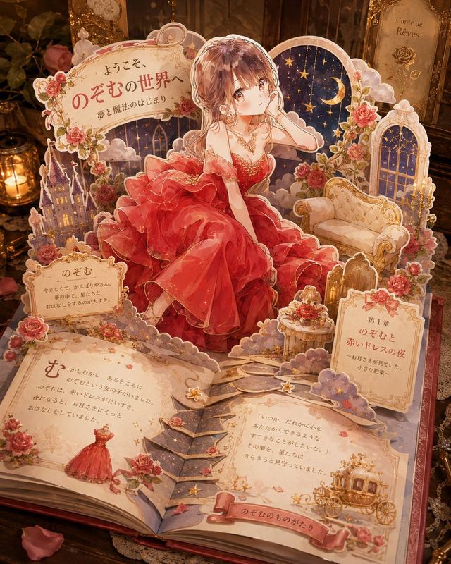 Personalized Pop-Up Fairy Tale Book — AI image prompt sample