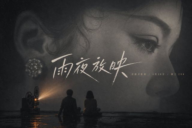 Rainy Night Cinema Poster — AI image prompt sample