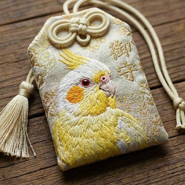 Realistic Cockatiel Amulet Generation — AI image prompt sample
