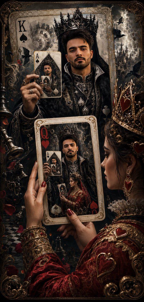 Recursive King of Spades Card — AI image prompt sample