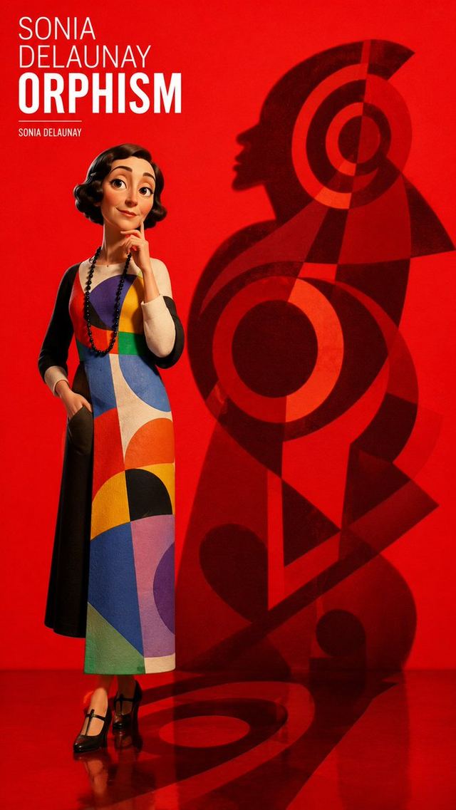 Sonia Delaunay Orphism Fashion Poster — AI image prompt sample