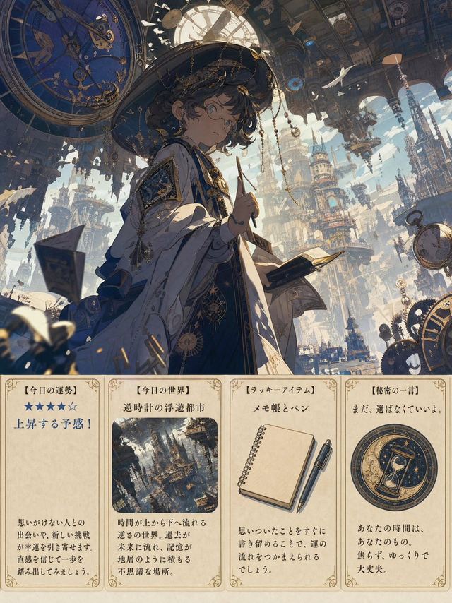 Steampunk Daily Fortune Cards — AI image prompt sample