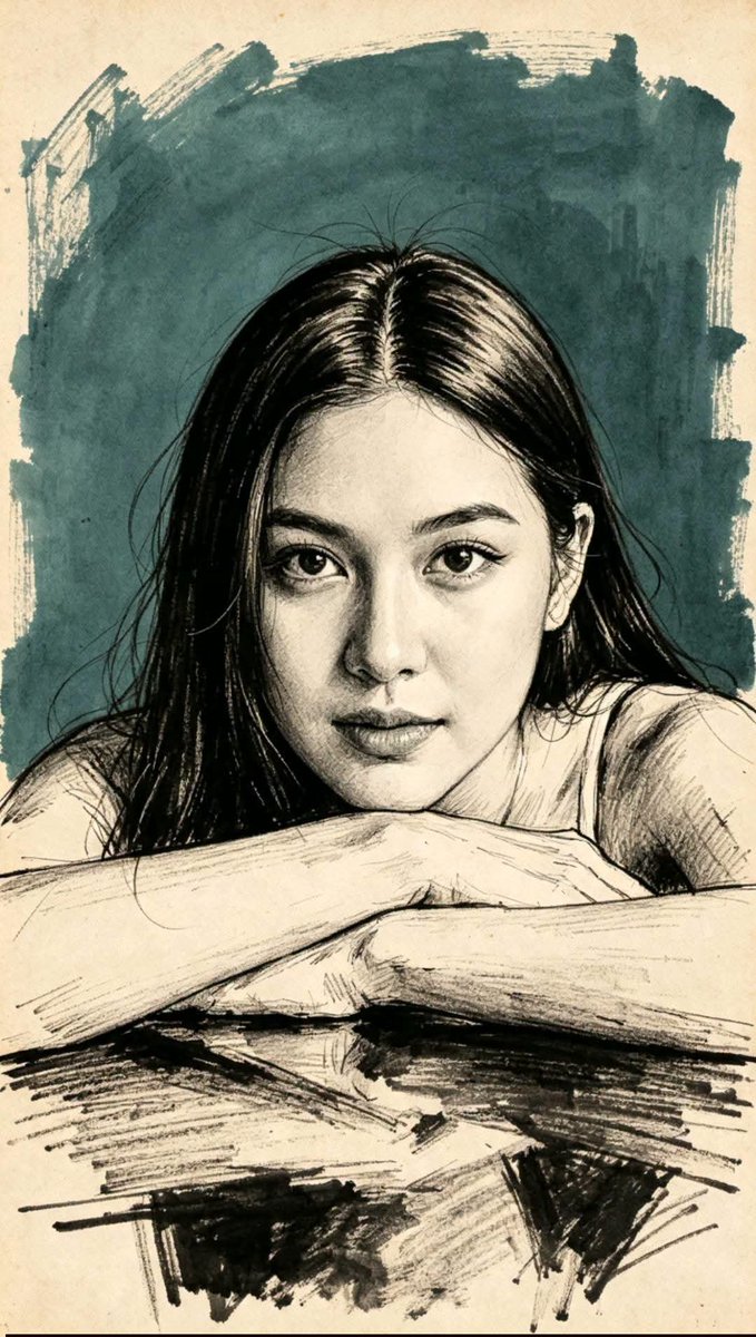 Traditional Masterpiece Sketch Technique — AI image prompt sample