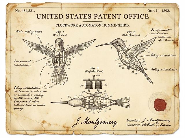 Vintage Patent Document for an Invention — AI image prompt sample