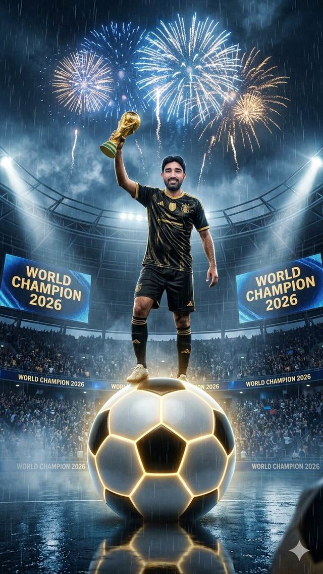 World Champion Stadium Victory Poster — AI image prompt sample