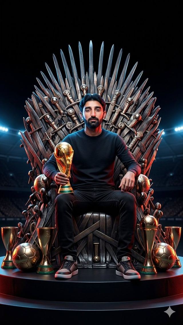 World Cup Throne Portrait — AI image prompt sample