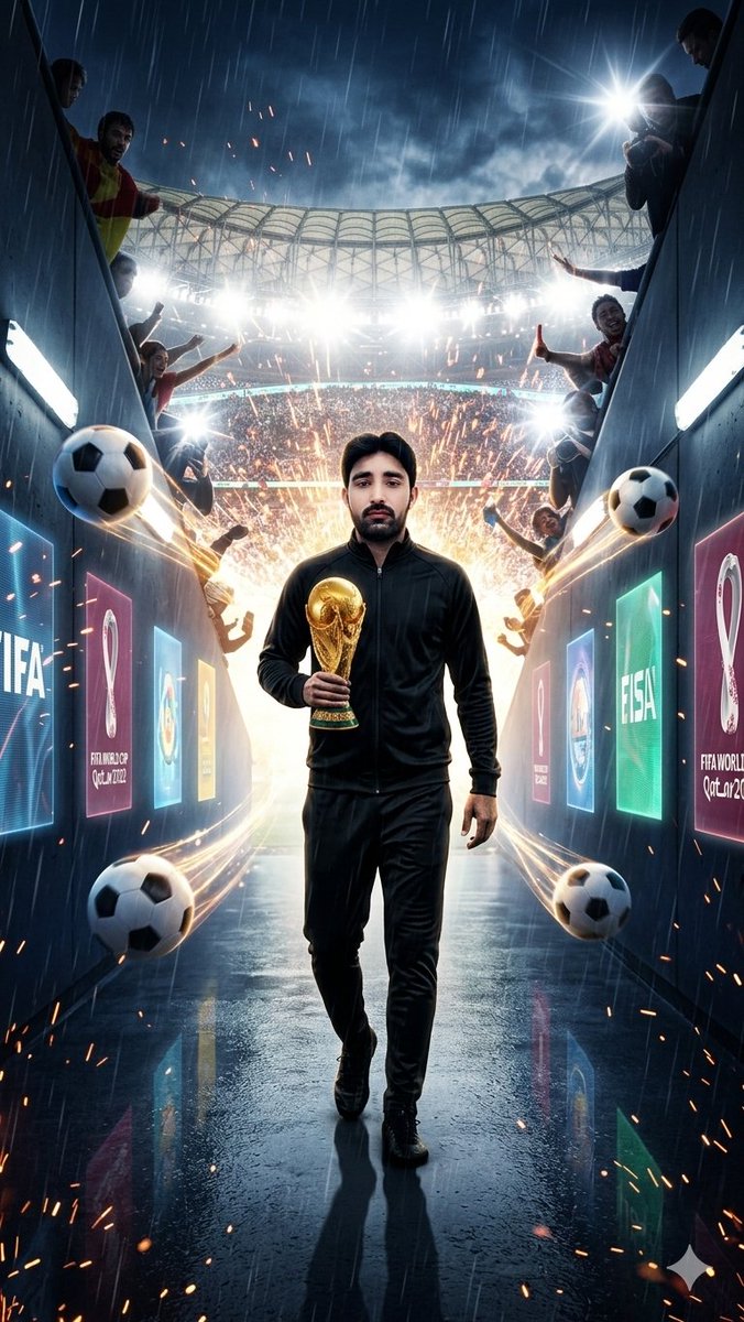 World Cup Tunnel Champion — AI image prompt sample
