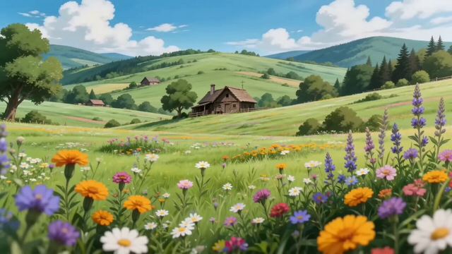 Anime Countryside Cooking Montage — AI video prompt sample