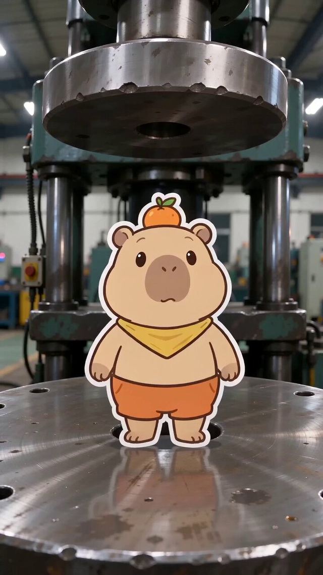 Capybara vs. Hydraulic Press Animation — AI video prompt sample