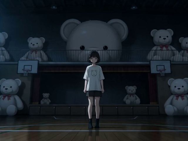 Night Gymnasium Reveal in Seven Shots — AI video prompt sample