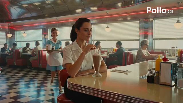 Frozen Time 1950s Diner Sequence — AI video prompt sample