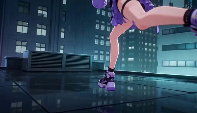 Futuristic Cyberpunk Parkour Animation — AI video prompt sample