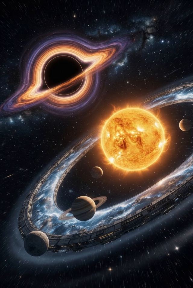 Halo Ring, Star, Black Hole — AI video prompt sample