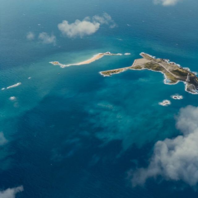Island Diorama Harbor City Montage — AI video prompt sample