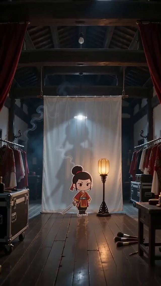 Paper Cutout Hero Shadow Comedy — AI video prompt sample